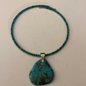 Desert Rose Trading Sterling and Turquoise Choker